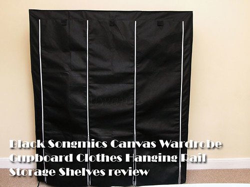 Temporary wardrobe solutions: Black Songmics Canvas Wardrobe Cupboard Clothes Hanging Rail Storage Shelves review
